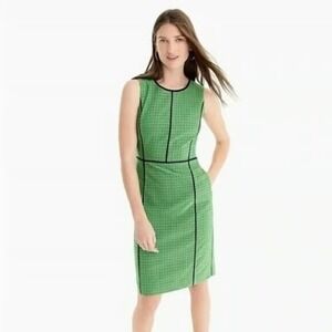 J.Crew 365 Collection Green Patterned Sheath Dress Size 14 NWT Fit & Flare Dress